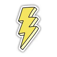 Yellow Lightning Bolt Sticker