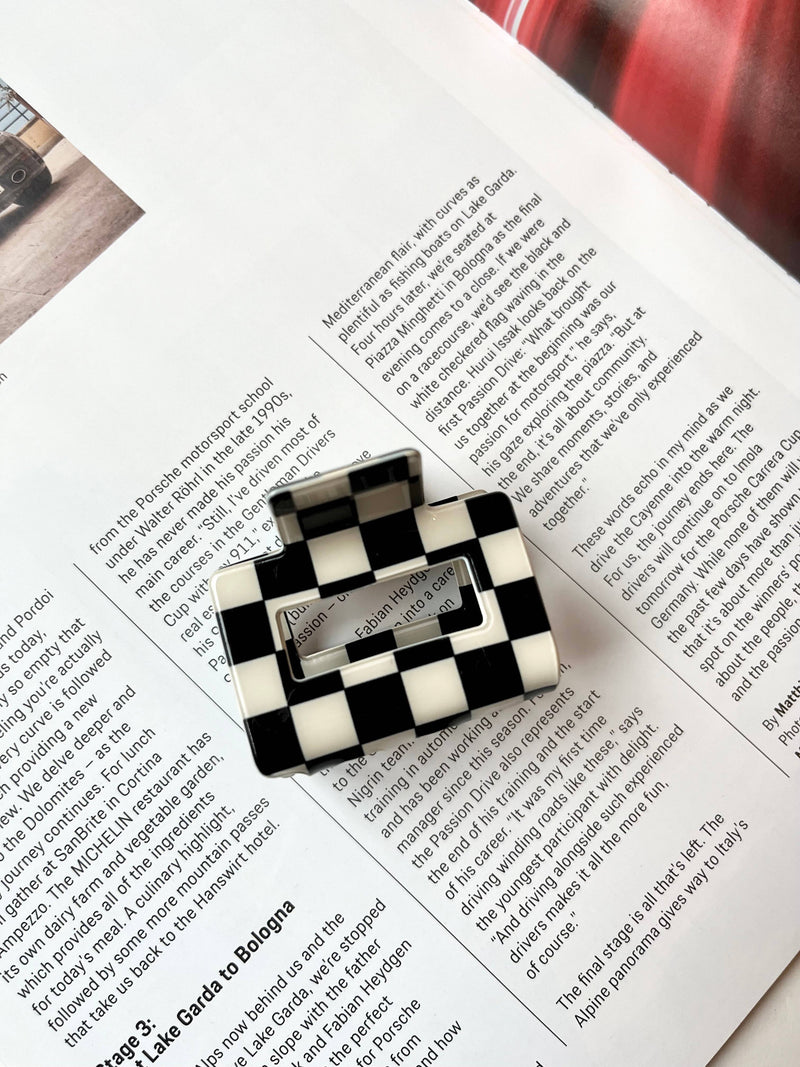 Square Claw Clip Checkered