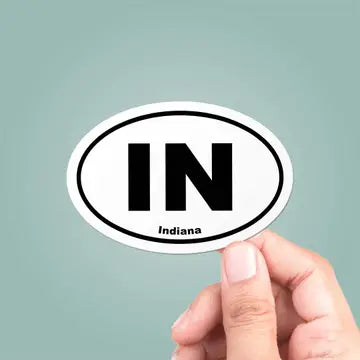 Oval Indiana Sticker