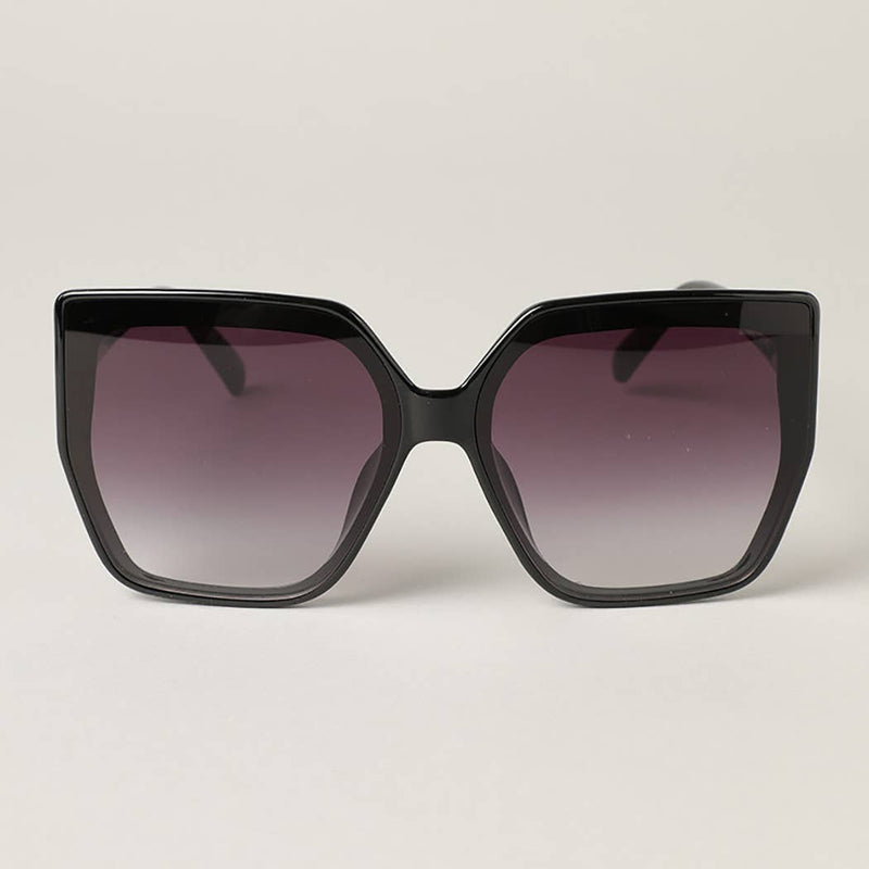 Square Frame Metal Sunglasses