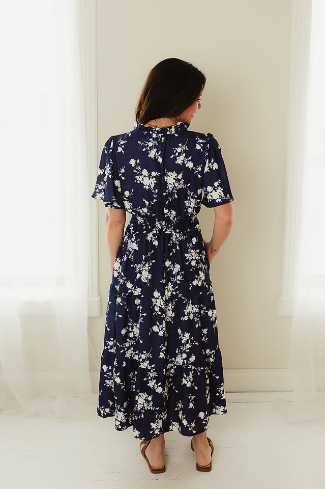 Bluebell Floral Maxi Navy / L