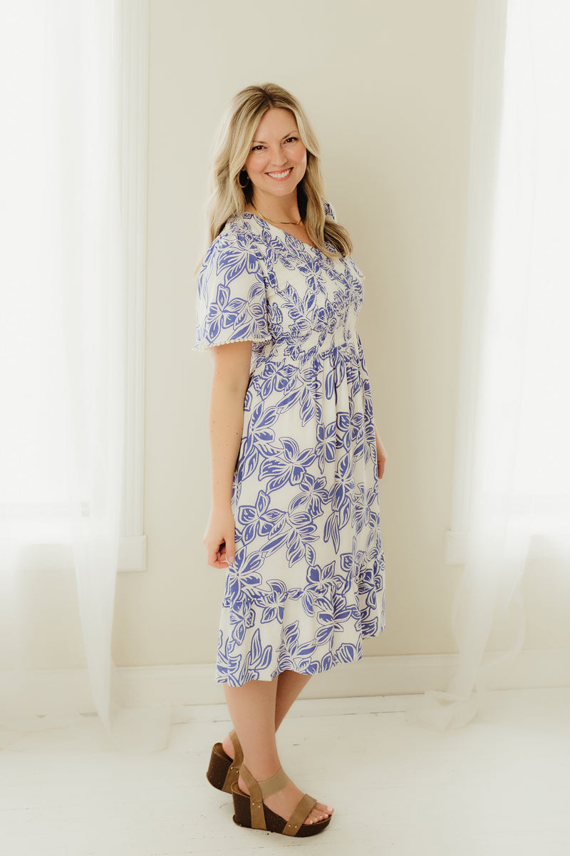 pom pom midi dress Seaflower Pom Midi S