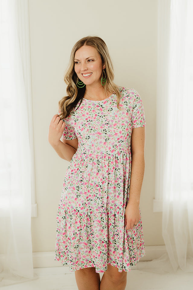 Floral Swing Tiered Dress