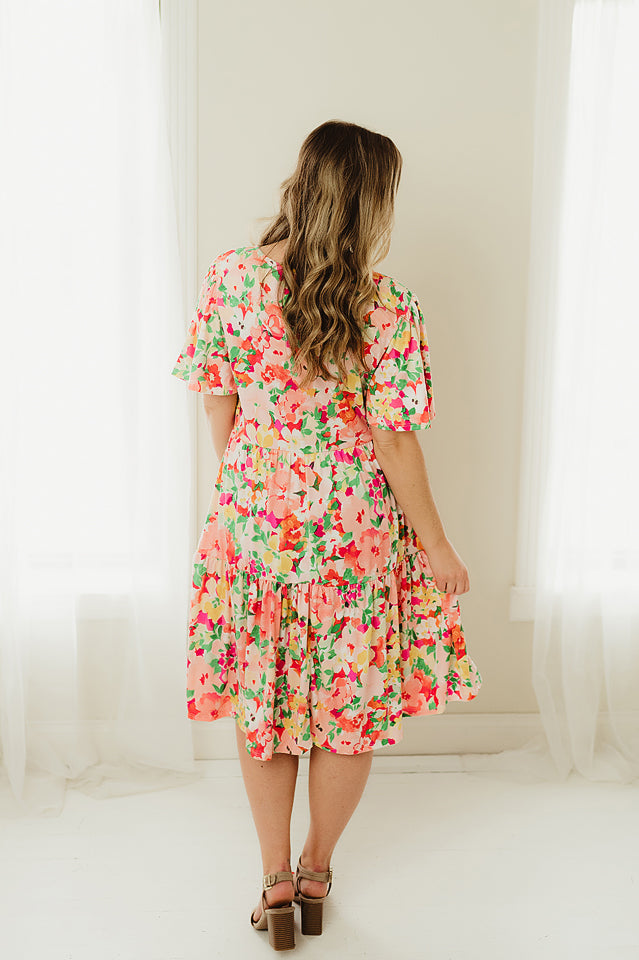 Fit and Flare Floral Midi