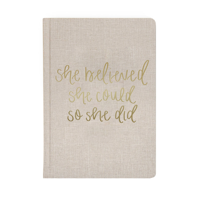 She Believed She Could Fabric Journal