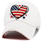 Heart Flag Vintage Ballcap