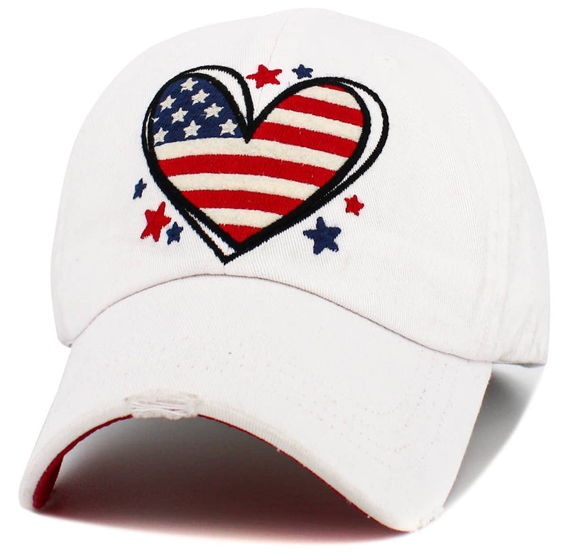 Heart Flag Vintage Ballcap