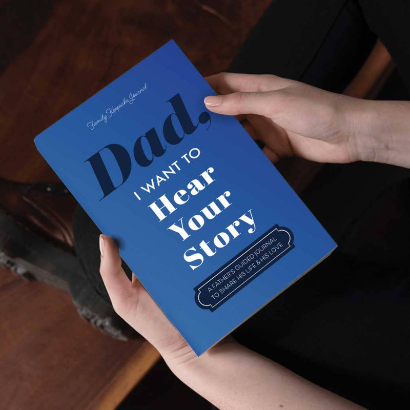 Dad I Want To Hear Your Story Journal – Het Bruine Notitieboekje Voor Papa’s Verhalen En Herinneringen (20,7x14,5 Cm)