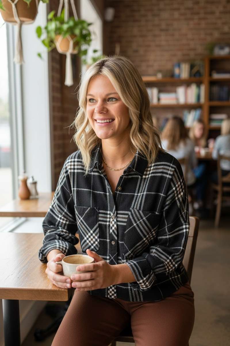 Checkmate Crop Flannel