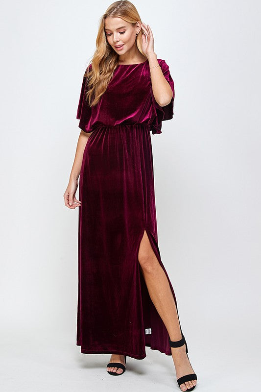 Velvet Cape Maxi