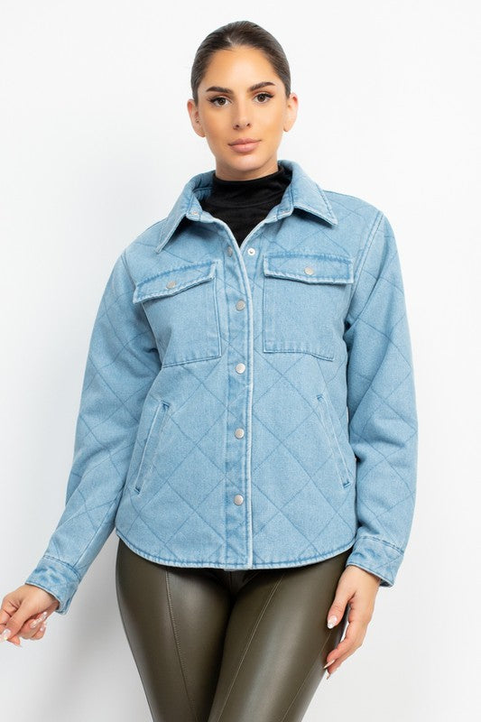 Quilted Denim Jacket