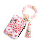 Silicone Beaded Floral Wallet Card Holder