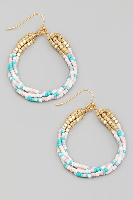 Beaded Twist Earrings