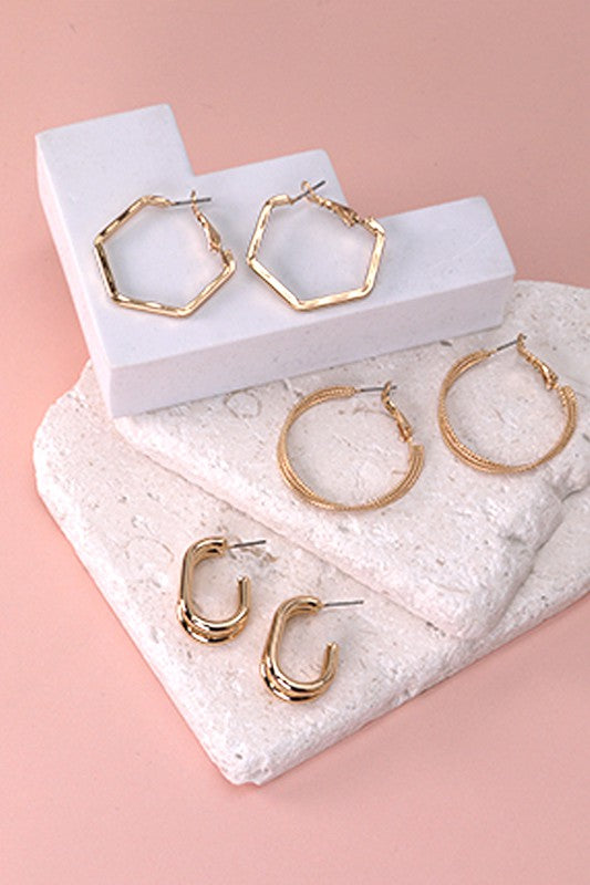 Trio Hoop Earrings