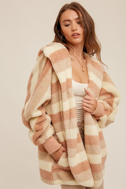 Multi Fur Hoodie Jacket