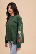 Embroidered Mineral Wash Top