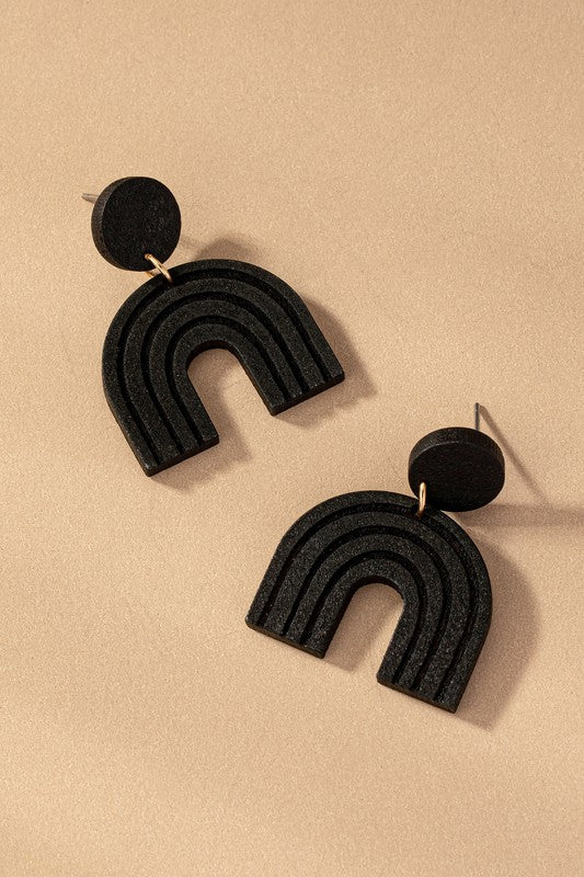 Wood Arch Earrings