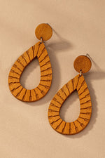 Engraved Wood Earrings