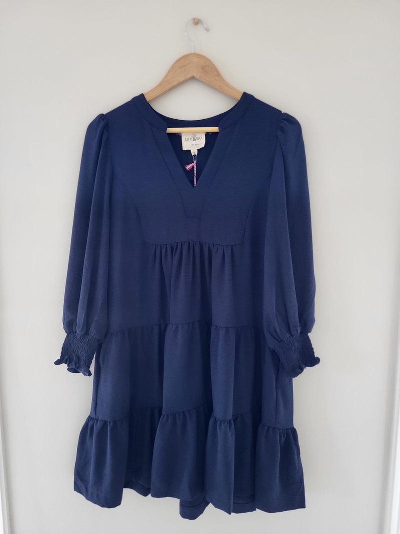 Tiered V Swing Dress