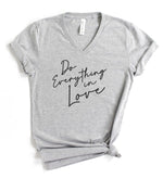 Do Everything In Love V Neck Graphic Tee PLUS