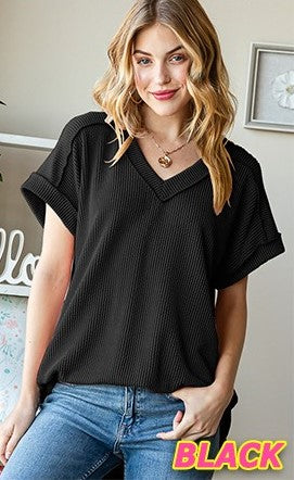 Solid Urban Ribbed Top