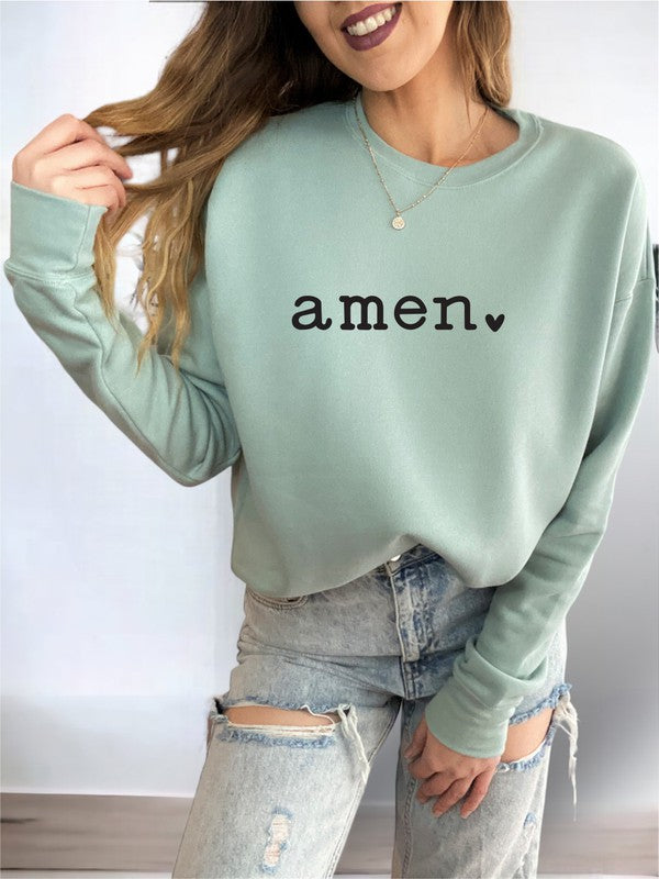 Amen Heart Sweatshirt Plus