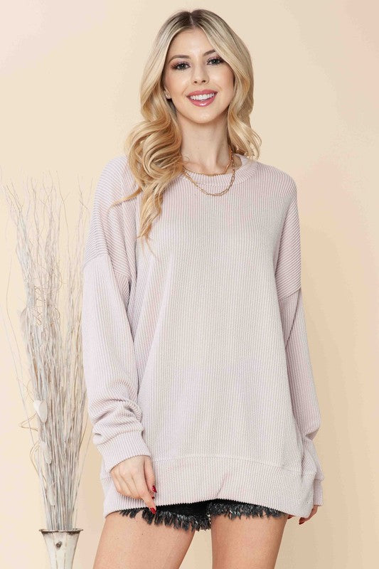 Oversized Two Tone Pullover