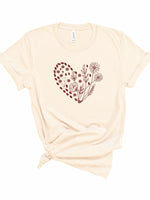Floral Wildflower Heart Graphic Tee