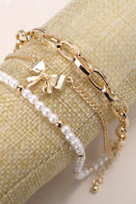 Bow Pearl Bracelet