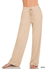 Drawstring Wide Leg Pants