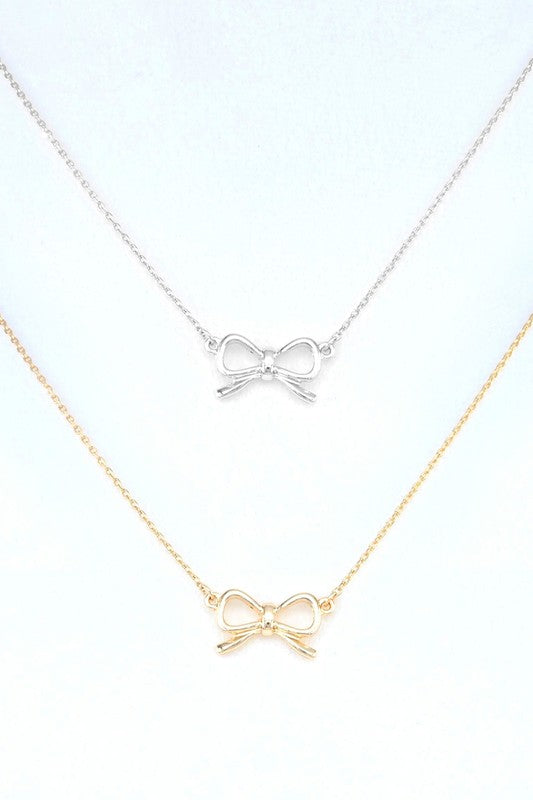 Thin Bow Necklace