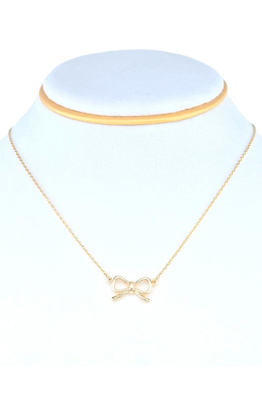 Thin Bow Necklace