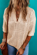 Hollowed Knit Top