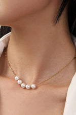 Steel Pearl Necklace