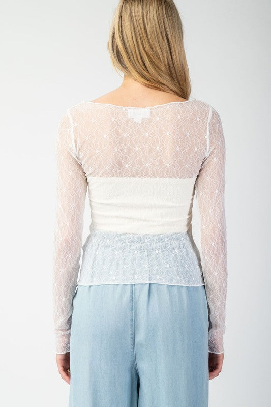 Lace Long Sleeve Top