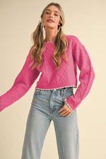 Cable Trim Sweater