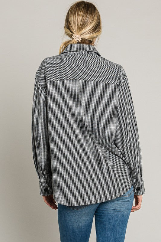 Grid Oversized Shacket