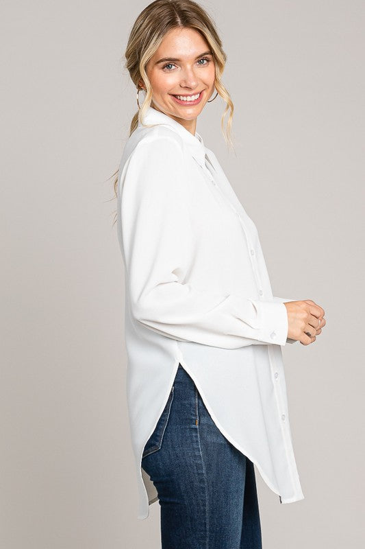 Tunic Button Down Blouse
