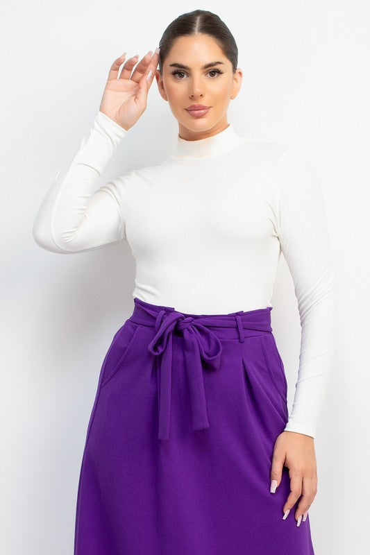 Mock Neck Long Sleeve Top