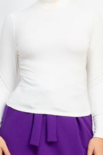 Mock Neck Long Sleeve Top