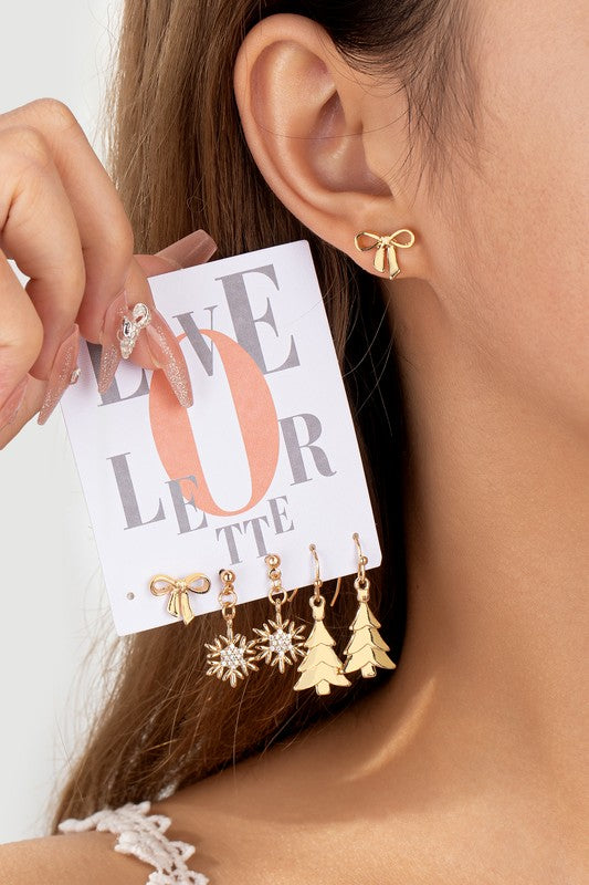 Trio Christmas Earrings