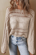 Hollow Out Cropped Sweater