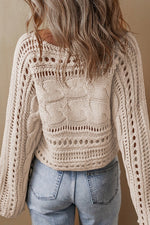 Hollow Out Cropped Sweater