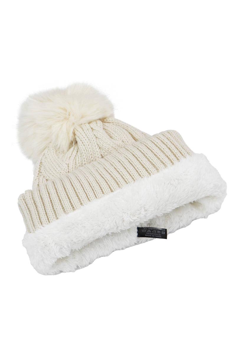 Chevron Fleece Beanie