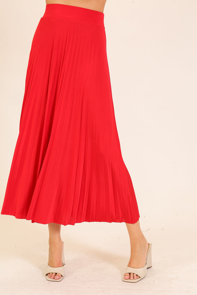 Pleated Holiday Maxi Skirt