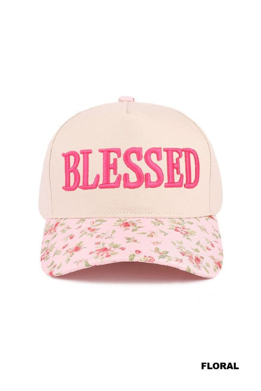 Floral Blessed Hat – Ella Mae's Boutique