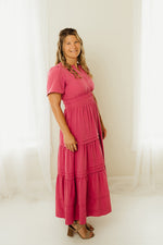 Pintuck Maxi Dress