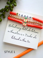 Teacher Bracelet Stack