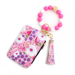 Silicone Beaded Floral Wallet Card Holder