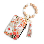 Silicone Beaded Floral Wallet Card Holder